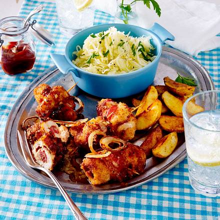 Gefüllte Kentucky-Röllchen Rezept Gefüllte Kentucky-Röllchen Rezept