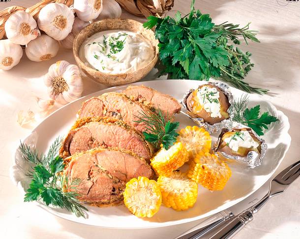 Gefüllte Lammkeule Rezept Gefüllte Lammkeule Rezept