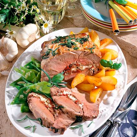 Gefüllte Lammkeule Rezept