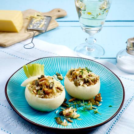 Gefüllte Mairübchen mit Pilzreis Rezept Gefüllte Mairübchen mit Pilzreis Rezept