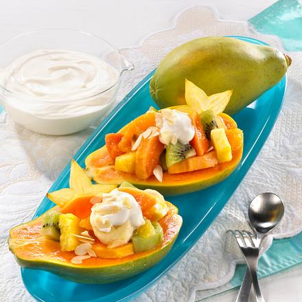 Gefullte Papaya Mit Obstsalat Rezept Lecker