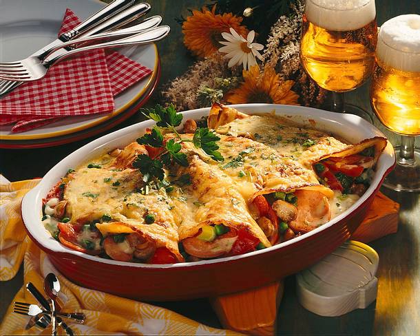 Gefüllte Pfannkuchen Rezept Gefüllte Pfannkuchen Rezept