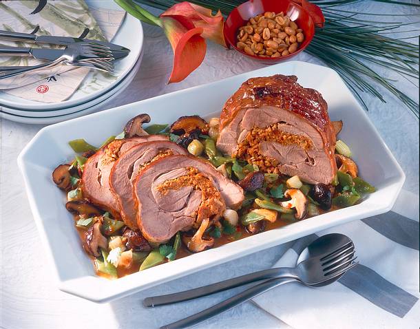 Gefüllte Putenkeule Rezept Gefüllte Putenkeule Rezept