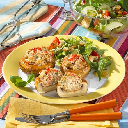 Gefüllte Riesenchampignons Rezept