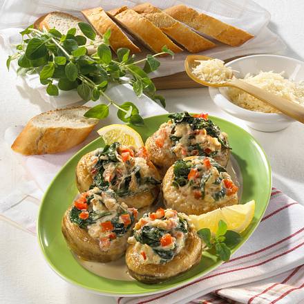 Gefüllte Riesenchampignons Rezept Gefüllte Riesenchampignons Rezept