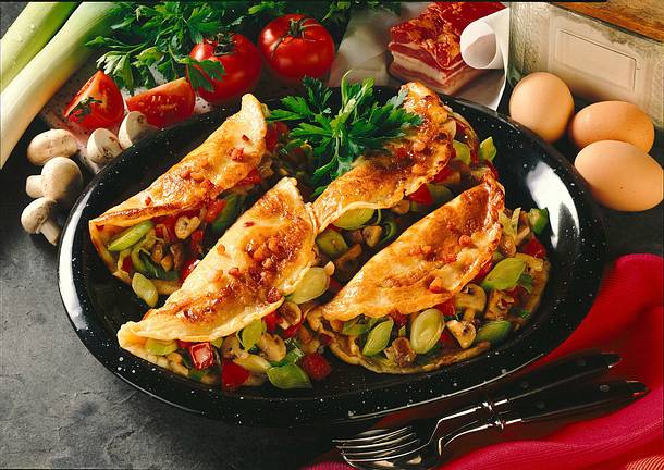 Gefüllte Speckpfannkuchen Rezept Gefüllte Speckpfannkuchen Rezept