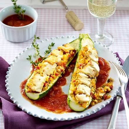 Gefullte Zucchini Mit Bulgur Rezept Lecker