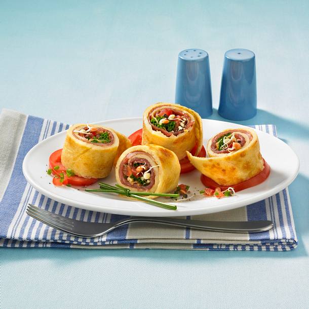 Gefüllter Crêpe mit Lachsschinken Rezept