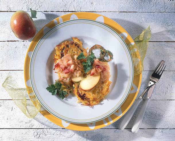 Gefüllter Kartoffelrösti Rezept Gefüllter Kartoffelrösti Rezept