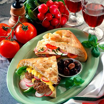 Gefülltes Fladenbrot Rezept Gefülltes Fladenbrot Rezept