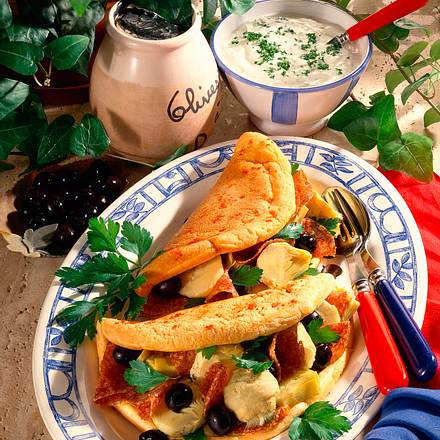 Gefülltes Omelett Rezept Gefülltes Omelett Rezept