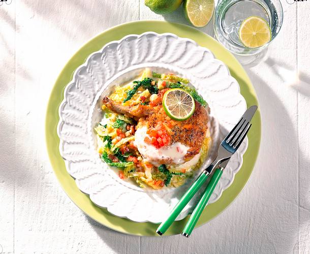 Gefülltes Schweinekotelett Rezept Gefülltes Schweinekotelett Rezept