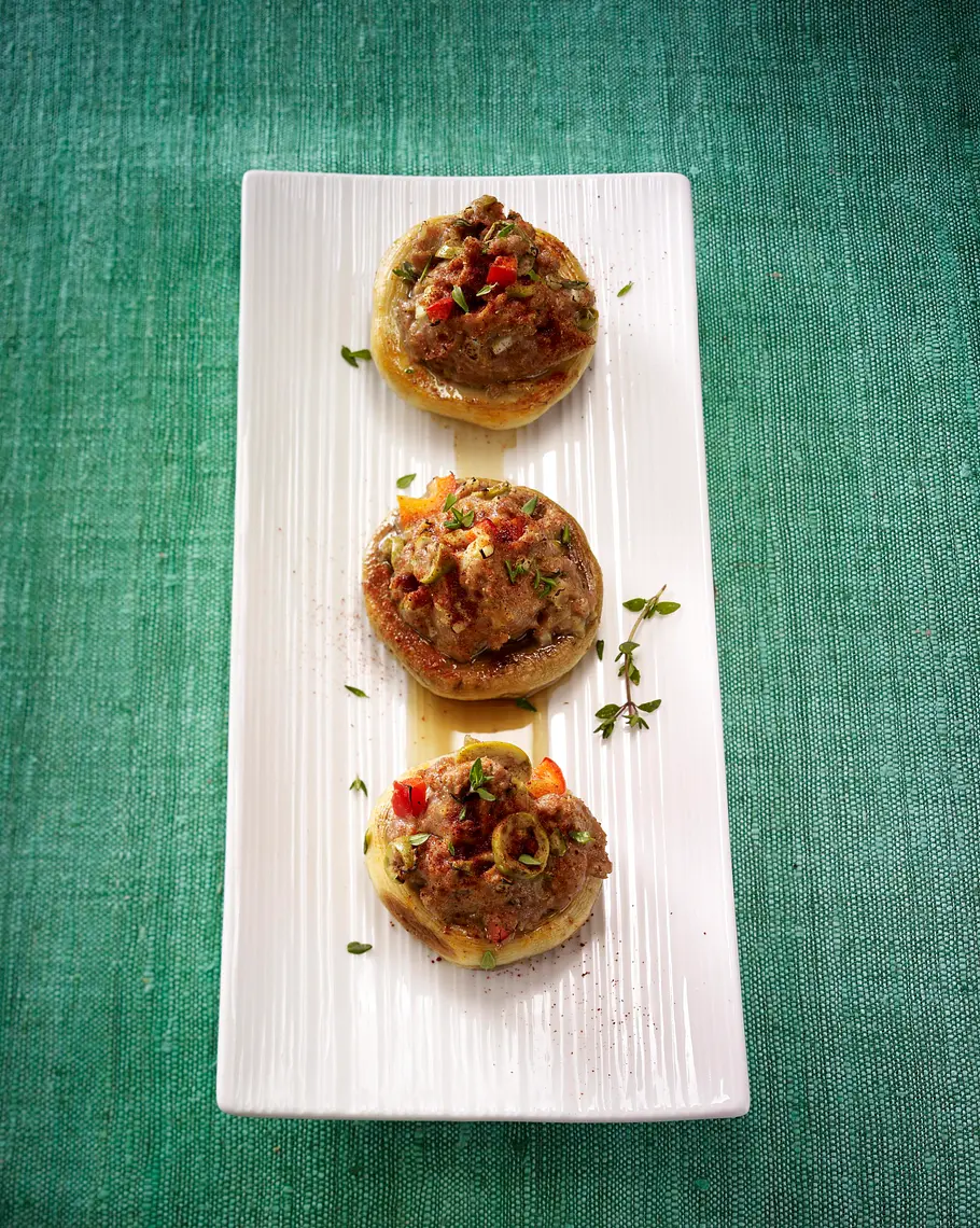 Gefüllte Champignons mit Frischkäse Rezept Gefüllte Champignons mit Frischkäse Rezept