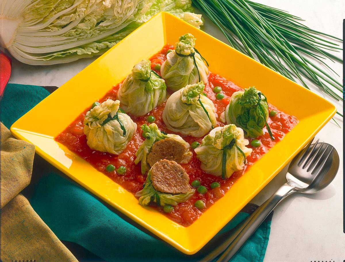 Gefüllte Chinakohlblätter Rezept