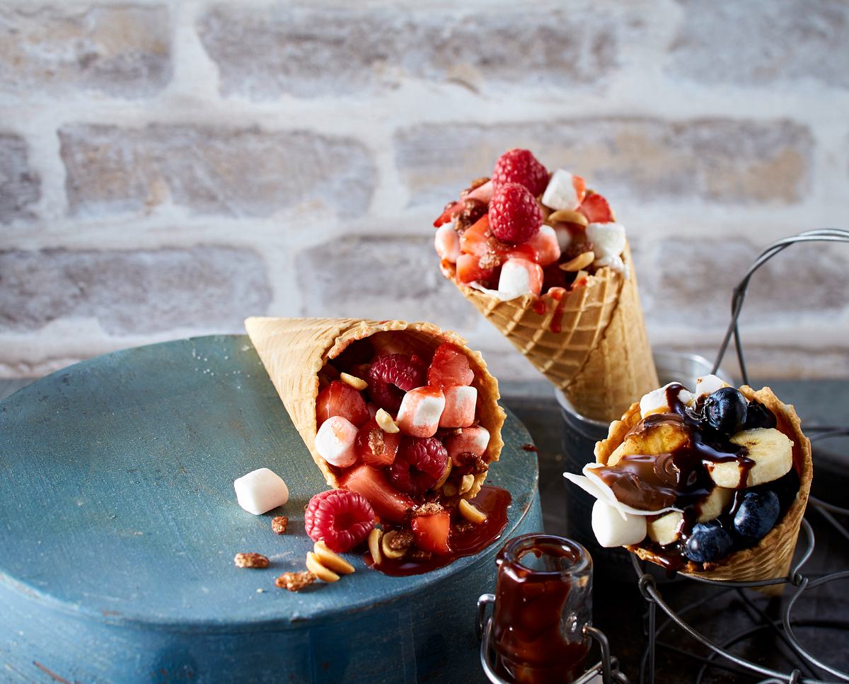 Gefüllte Eiswaffeln Rezept