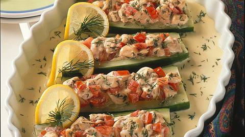 Gefüllte Gurke in Zitronen-Sahne-Soße Rezept - Foto: Klemme
