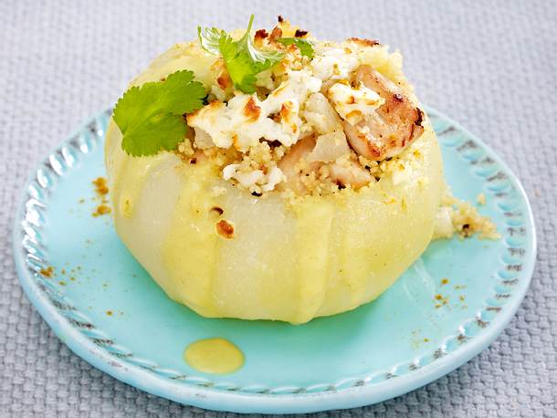 Gefüllte Kohlrabi mit Couscous Rezept Gefüllte Kohlrabi mit Couscous Rezept