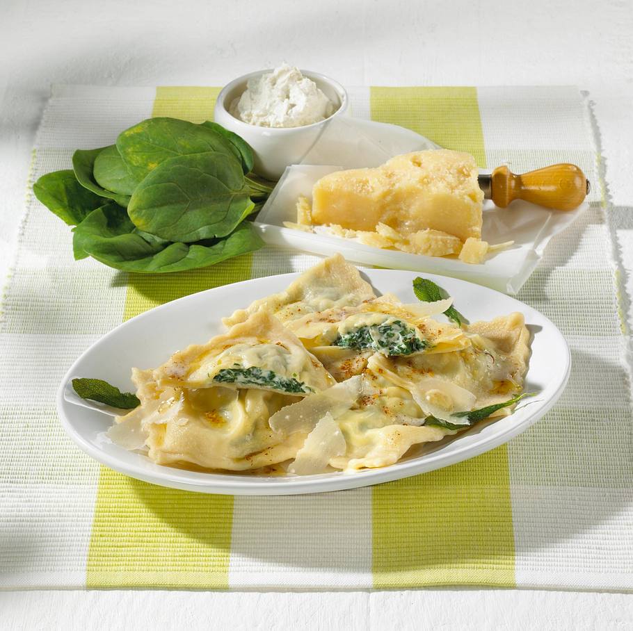 Gefüllte Nudeltaschen mit Spinat-Füllung Rezept