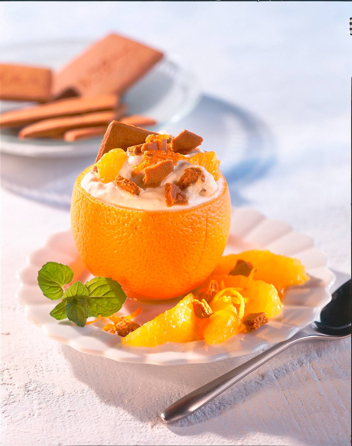 Gefüllte Orange mit Quarkcreme Rezept