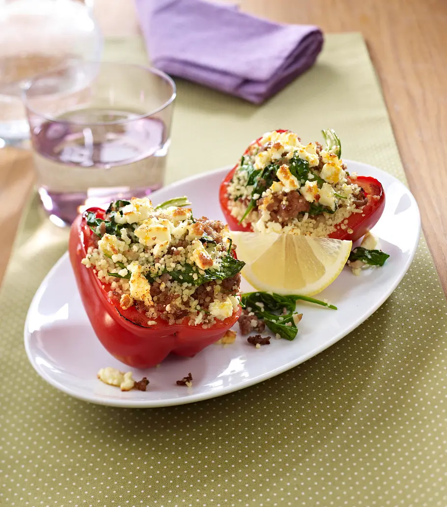 Gefüllte Paprika mit Couscous Rezept Gefüllte Paprika mit Couscous Rezept