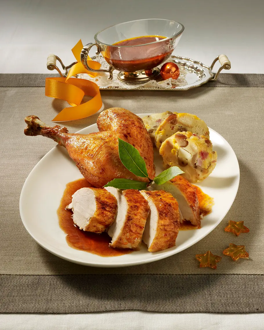 Gefüllte Pute mit Äpfeln und Maronen Rezept