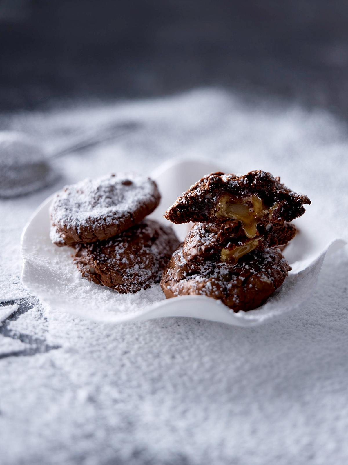 Gefüllte Schokokekse mit Karamell Rezept