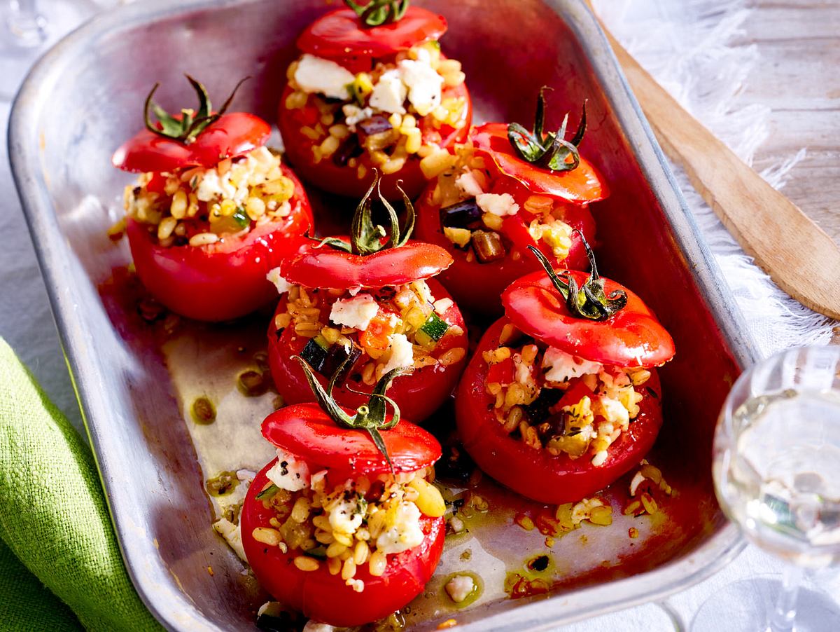 Gefüllte Tomaten mit Ebly und Feta Rezept