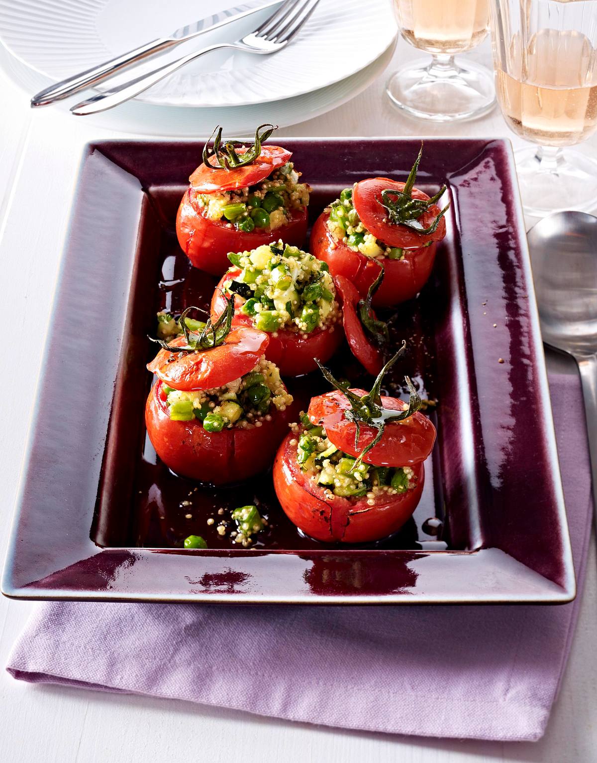 Gefüllte Tomaten mit Quinoa Rezept