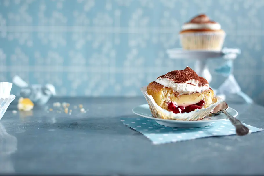 Gefüllte Vanille-Muffins Rezept