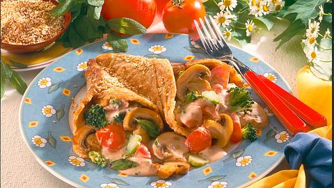 Gefüllte Vollkorn-Pfannkuchen Rezept - Foto: Neckermann