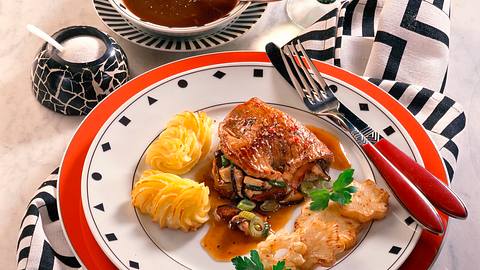 Gefülltes Kalbsschnitzel zu Noilly Prat-Soße Rezept - Foto: Horn