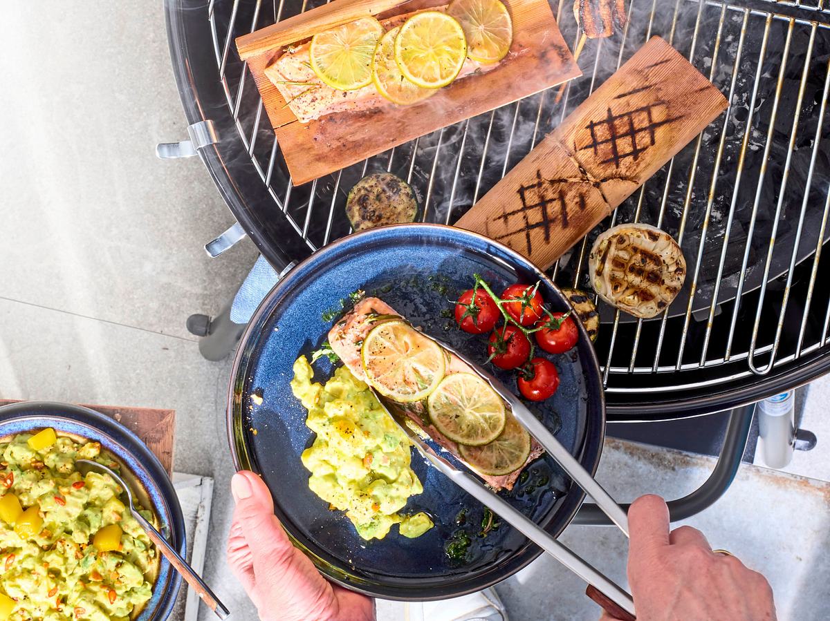 Gegrillter Lachs in Zedernholz Rezept