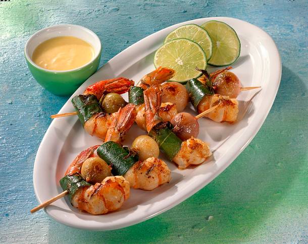 Gegrillter Scampi-Spieß Rezept | LECKER