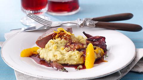 Gelbes Linsenpüree zu Lammlachs Rezept - Foto: House of Food / Bauer Food Experts KG