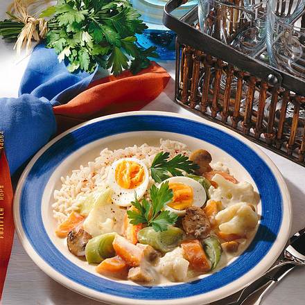 Gemüse-Allerlei mit Ei Rezept