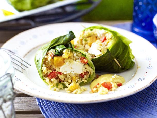 Gemüse-Bulgur-Päckchen mit Feta Rezept Gemüse-Bulgur-Päckchen mit Feta Rezept