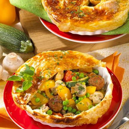Gemüse-Ragout unter der Haube Rezept