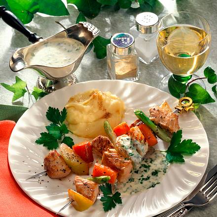 Gemüse-Schnitzel-Spieße Rezept Gemüse-Schnitzel-Spieße Rezept