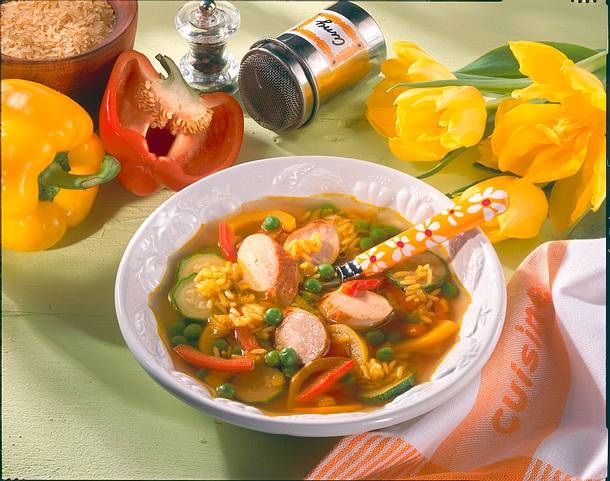 Gemüseeintopf mit Würstchen Rezept Gemüseeintopf mit Würstchen Rezept
