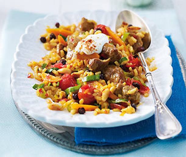 Gemüsepilaw mit Lamm Rezept Gemüsepilaw mit Lamm Rezept