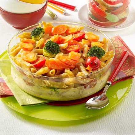 Gemüseschlange "Natti" auf Vollkorn-Penne Rezept Gemüseschlange "Natti" auf Vollkorn-Penne Rezept