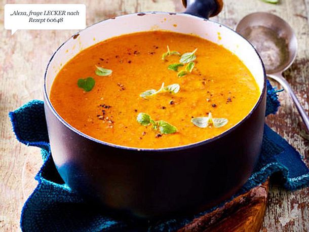 Gemüsesuppe aus gerösteter Paprika Rezept Gemüsesuppe aus gerösteter Paprika Rezept
