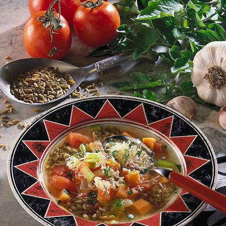 Gemüsesuppe mit Grünkern Rezept Gemüsesuppe mit Grünkern Rezept