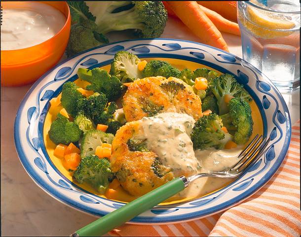 Gemüsetaler mit Dip Rezept Gemüsetaler mit Dip Rezept