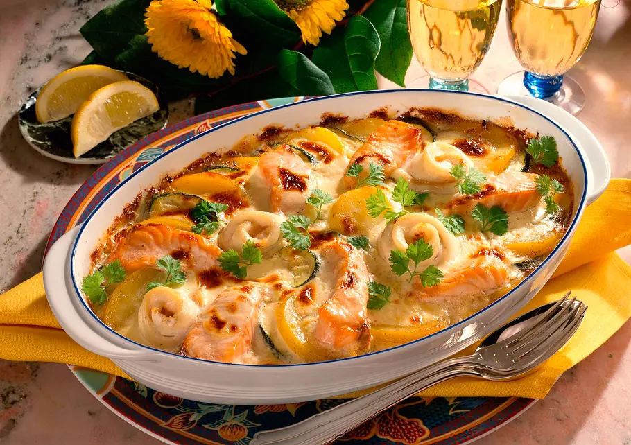 Gemüse-Fischauflauf Rezept Gemüse-Fischauflauf Rezept