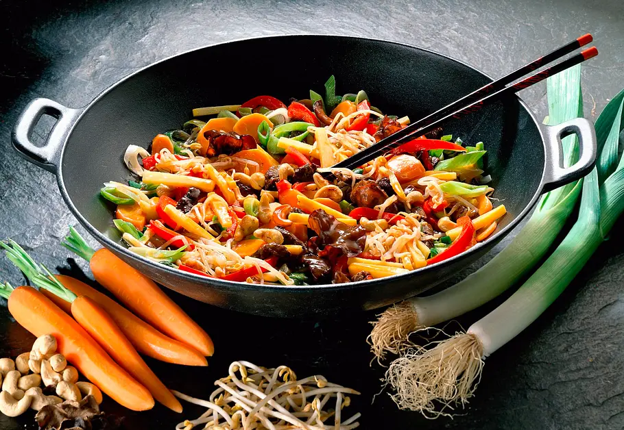 Gemüse im Wok Rezept