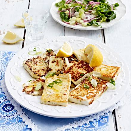 Gerösteter Feta & gemischter Salat Rezept Gerösteter Feta & gemischter Salat Rezept