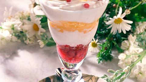 Geschichtete Quarkspeise mit Ananas und Preiselbeeren Rezept - Foto: Horn