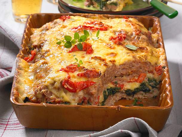 Geschichteter Hackbraten Rezept Geschichteter Hackbraten Rezept