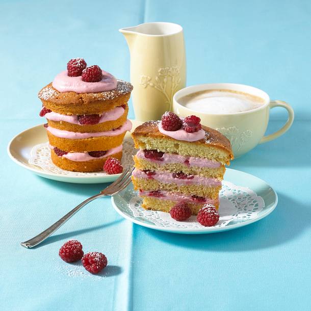 Geschichteter Himbeerkuchen Rezept Geschichteter Himbeerkuchen Rezept